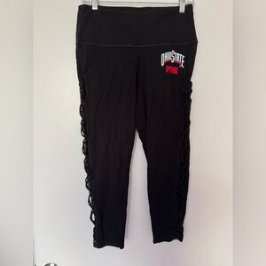 PINK Victoria's Secret Black Ohio State Leggings